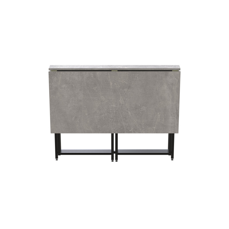 Стіл-книжка трансформер Морис 2 Ferrum-decor 750x1000x1100 Чорний метал ДСП Бетон 16 мм (FRD-107323)