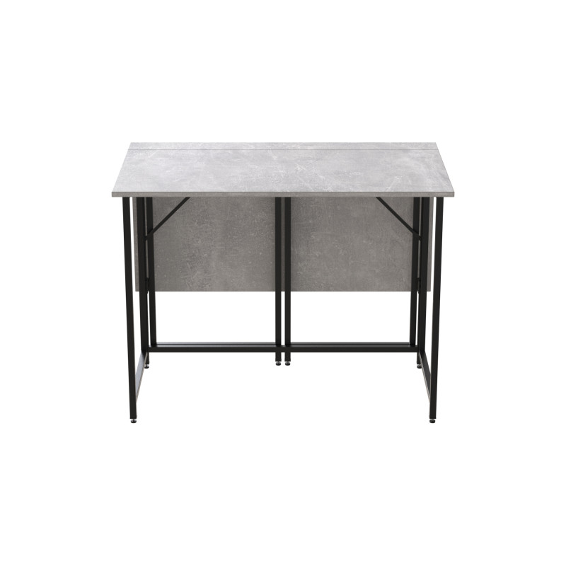 Стіл-книжка трансформер Морис 2 Ferrum-decor 750x1000x1100 Чорний метал ДСП Бетон 16 мм (FRD-107323)