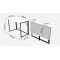 Стіл розкладний Морис 900 Ferrum-decor 750x900x500 Чорний метал ДСП Білий 16 мм (FRD-107313)