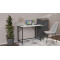 Стіл розкладний Морис 900 Ferrum-decor 750x900x500 Чорний метал ДСП Білий 16 мм (FRD-107313)