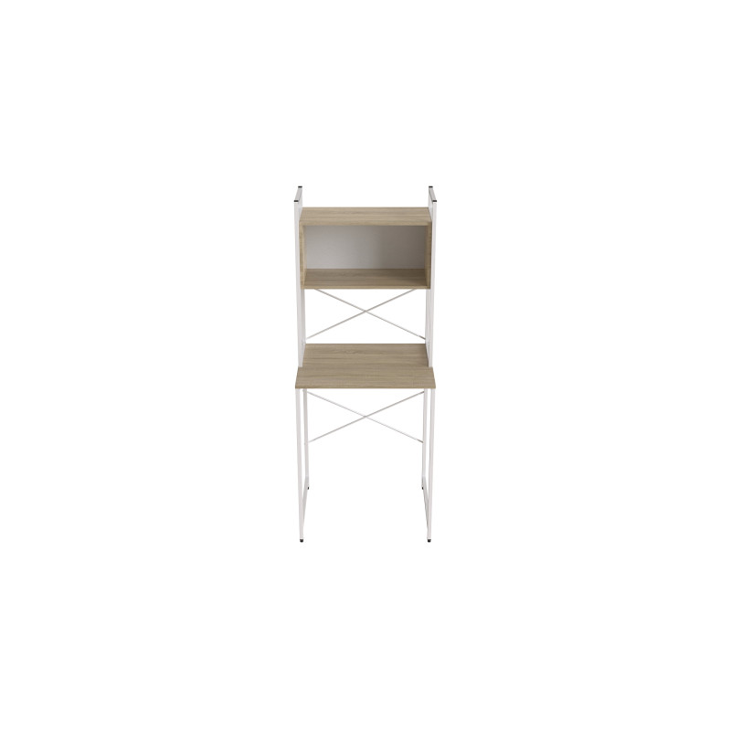 Стелаж-полиця Бафрум 403 Ferrum-decor для пральної машини 178x70,5x60,5 Чорний метал ДСП Дуб Сонома 16 мм (FRD-107373)