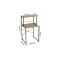 Стелаж-полиця Бафрум 402 Ferrum-decor для пральної машини 133,5x70,5x60,5 Чорний метал ДСП Дуб Сонома 16 мм (FRD-107363)