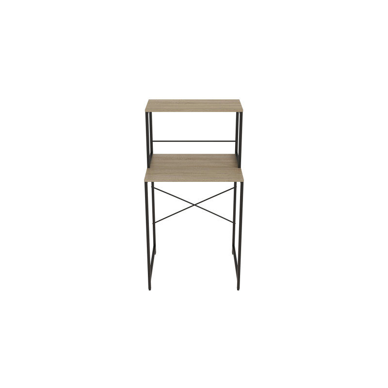 Стелаж-полиця Бафрум 402 Ferrum-decor для пральної машини 133,5x70,5x60,5 Чорний метал ДСП Дуб Сонома 16 мм (FRD-107363)