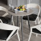 Круглий стіл OPTIMA 4 ніжки конусні Ferrum-decor 750x670x670 Чорний метал ДСП Дуб Кремона Канолло 16 мм (FRD-107563)