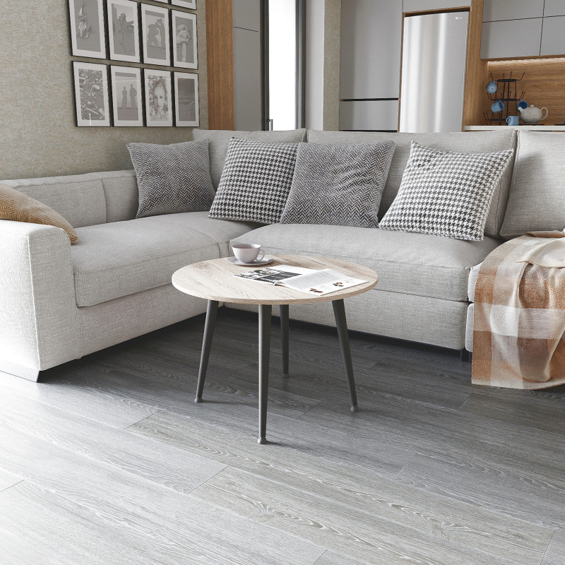 Журнальний круглий стіл OPTIMA 2 ніжки конусні Ferrum-decor 450x670x670 Чорний метал ДСП Дуб Сан-Марино 16 мм (FRD-107473)