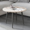 Журнальний круглий стіл OPTIMA 2 ніжки конусні Ferrum-decor 450x670x670 Чорний метал ДСП Дуб Сан-Марино 16 мм (FRD-107473)