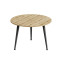Журнальний круглий стіл OPTIMA 1 ніжки конусні Ferrum-decor 450x670x670 Чорний метал ДСП Дуб Евок Прибережний 16 мм (FRD-107533)
