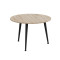 Журнальний круглий стіл OPTIMA 1 ніжки конусні Ferrum-decor 450x670x670 Чорний метал ДСП Дуб Сан-Марино 16 мм (FRD-107463)