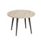 Журнальний круглий стіл OPTIMA 2 ніжки конусні Ferrum-decor 450x670x670 Чорний метал ДСП Дуб Сан-Марино 16 мм (FRD-107473)