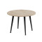 Журнальний круглий стіл OPTIMA 2 ніжки конусні Ferrum-decor 450x670x670 Чорний метал ДСП Дуб Сан-Марино 16 мм (FRD-107473)