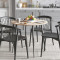 Круглий стіл OPTIMA 5 ніжки конусні Ferrum-decor 750x900x900 Чорний метал ДСП Дуб Сан-Марино 16 мм (FRD-107483)