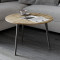 Журнальний круглий стіл OPTIMA 1 ніжки конусні Ferrum-decor 450x670x670 Чорний метал ДСП Дуб Евок Прибережний 16 мм (FRD-107533)