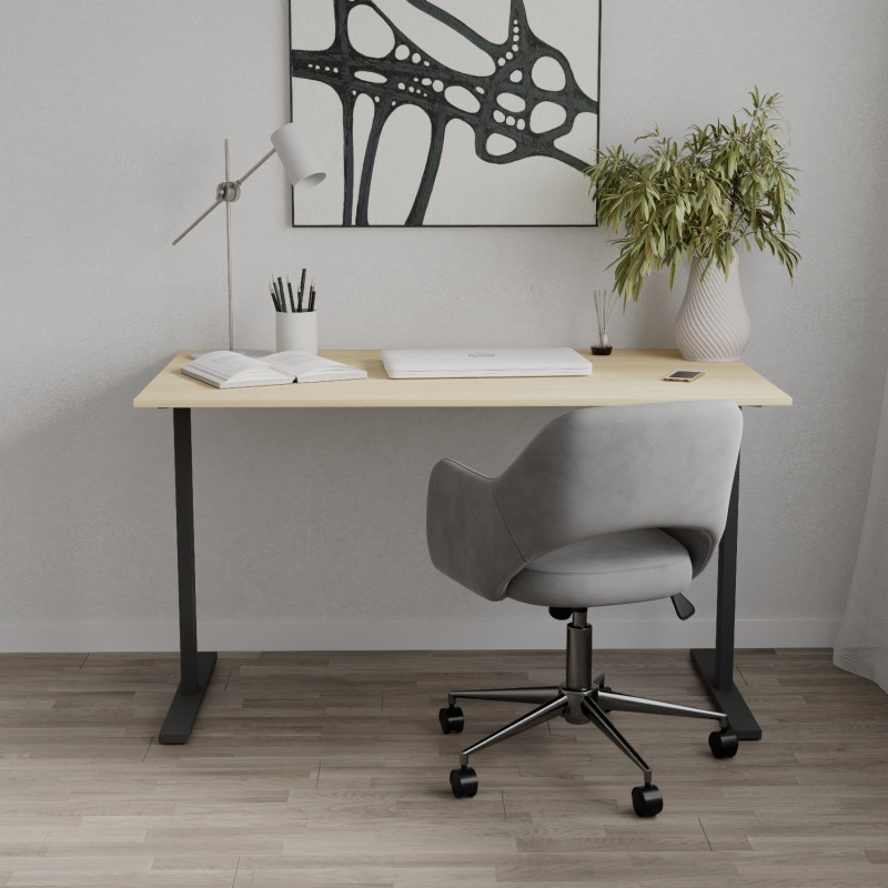 Стіл письмовий Space Ferrum-decor 750x1400x600 Чорний метал ДСП Дуб Кремона Торро 16 мм (FRD-107953)