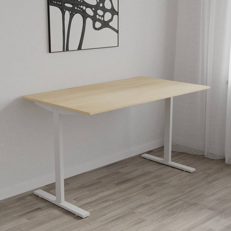 Стіл письмовий Space Ferrum-decor 750x1400x700 Білий метал ДСП Дуб Кремона Торро 16 мм (FRD-108003)