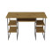 Комп'ютерний стіл Ferrum-decor Тім 75x140x60 сірий ДСП Дуб Артизан 16 мм (FRD-106953)