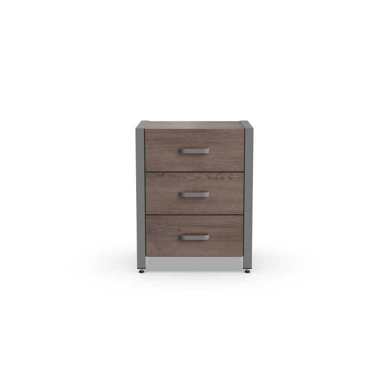 Тумба універсальна Ferrum-decor Вів'єн 3 50x41x40 сірий ДСП Дуб Кремона Канолло 16 мм (FRD-107753)