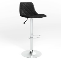 Барний стілець Новий Стиль ALIYA HOKER CHROME (BOX-1) ECO-30 (Чорний) (NWS-121088)