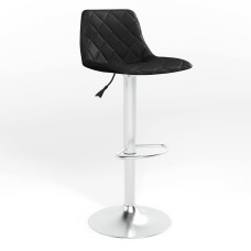 Барний стілець Новий Стиль ALIYA HOKER CHROME (BOX-1) ECO-30 (Чорний) (NWS-121088)