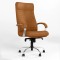 Крісло офісне поворотне Новий Стиль ORION STEEL CHROME (COMFORT) ECO-13 (Коричневий) (NWS-126570)
