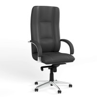 Крісло офісне поворотне Новий Стиль STAR STEEL CHROME ECO-30 (Чорний) (NWS-126770)