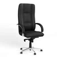 Крісло офісне поворотне Новий Стиль STAR STEEL CHROME LE-A (Чорний) (NWS-126830)