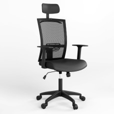 Крісло офісне поворотне Новий Стиль STILO HR SL PL64 OH-5 ECO-30 (Чорний) (NWS-126880)