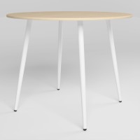 Обеденный стол Новый Стиль MODERN LITE WHITE (18) D1000х750 4L Береза ​​полярная (NWS-131389)