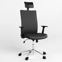 Крісло офісне поворотне Новий Стиль AIR R NET HR LUM CHROME SL CHR64 ECO-30 (Чорний) (NWS-125152)