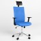 Крісло офісне поворотне Новий Стиль AIR R NET HR LUM CHROME SL CHR64 ZT-05 (Світло-синій) (NWS-125162)
