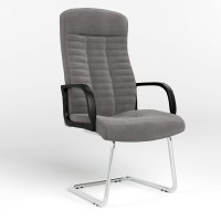 Конференційне крісло Новий Стиль BOSS KD CF CHROME SORO-93 (Сірий) (NWS-125432)