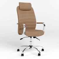 Кресло руководителя с подголовником Новый Стиль BRUNO HR (COMFORT+АNYFIX) ZT-11 (Бежевый) (NWS-125352)