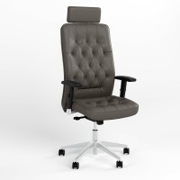 Крісло керівника поворотне Новий Стиль CHESTER R HR STEEL ST AL70 ECO-70 (Сірий) (NWS-125572)