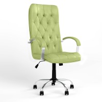 Кресло руководителя поворотное Новый Стиль CUBA STEEL CHROME TILT CHR68 ECO-45 (фисташковой) (NWS-125502)