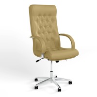 Кресло офисное поворотное Новый Стиль FIDEL STEEL CHROME ANYFIX AL68 LE-F (Светло-бежевый) (NWS-125952)