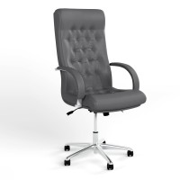 Крісло офісне поворотне Новий Стиль FIDEL STEEL CHROME ANYFIX AL68 LE-N (Сірий) (NWS-125962)