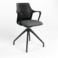 Крісло офісне поворотне Новий Стиль GEMINA BLACK SWG PL68-4S CSE-13 (Темно-сірий) (NWS-132511)