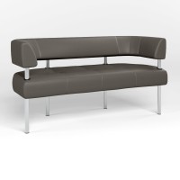 Диван офісний округлий Новий Стиль OFFICE ECO-70 (Сірий) (NWS-122873)