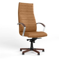 Кресло офисное поворотное Новый Стиль IRIS WOOD MPD EX4 ECO-13 (коричневый) (NWS-126344)