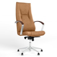 Крісло офісне поворотне Новий Стиль KING STEEL MPD AL70 ECO-13 (Коричневий) (NWS-126414)
