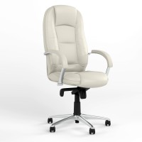 Крісло офісне поворотне Новий Стиль MODUS STEEL CHROME ECO-50 (Білий) (NWS-126484)