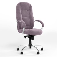 Крісло офісне поворотне Новий Стиль MODUS STEEL CHROME (COMFORT) SORO-65 (Фіолетовий) (NWS-126524)