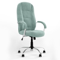 Крісло офісне поворотне Новий Стиль MODUS STEEL CHROME (COMFORT+TILT) SORO-34 (Ментол) (NWS-126504)