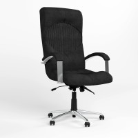 Кресло офисное поворотное Новый Стиль GERMES STEEL CHROME (ANYFIX) Micro-A (Черный) (NWS-126075)