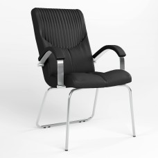 Крісло офісне Новий Стиль GERMES STEEL CFA LB CHROME ECO-30 (Чорний) (NWS-126005)