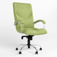 Кресло офисное поворотное Новый Стиль GERMES STEEL CHROME LB (COMFORT) ECO-45 (фисташковой) (NWS-126095)