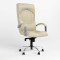 Крісло офісне поворотне Новий Стиль GERMES STEEL CHROME (COMFORT) ECO-07 (Світло-бежевий) (NWS-126035)