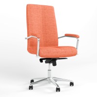 Кресло офисное поворотное Новый Стиль GRAND STEEL CHROME MPD AL68 C-84 (Пудрая розовая) (NWS-126145)