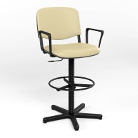 Крісло офісне поворотне ISO GTP RING BASE STOPKI PM64 V-18 (Кремовий) (NWS-132062)