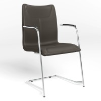 Стілець офісний Новий Стиль DESILVA ARM CHROME (BOX-2) ECO-70 (Сірий) (NWS-127402)