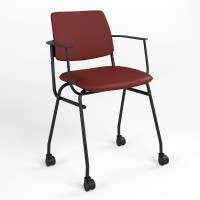 Стул офисный Новый Стиль ISIT ARM BLACK RMH (BOX-2) V-25 (Темно-красный) (NWS-128042)